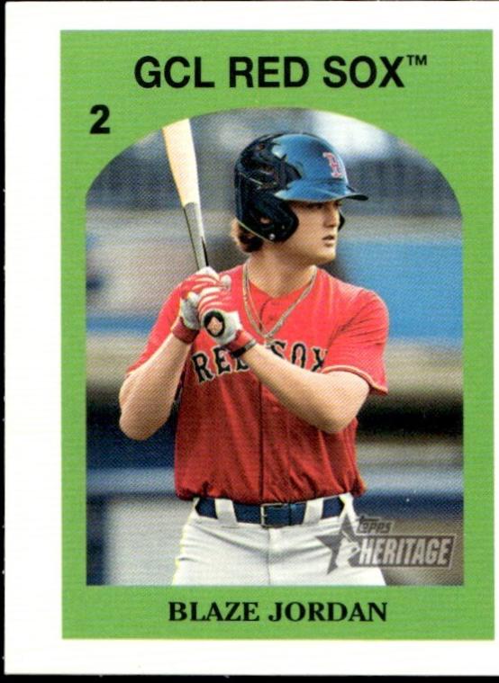 Blaze Jordan #72TVS-2 Baseball Cards 2021 Topps Heritage Minor League Venezuelan Stamp Card