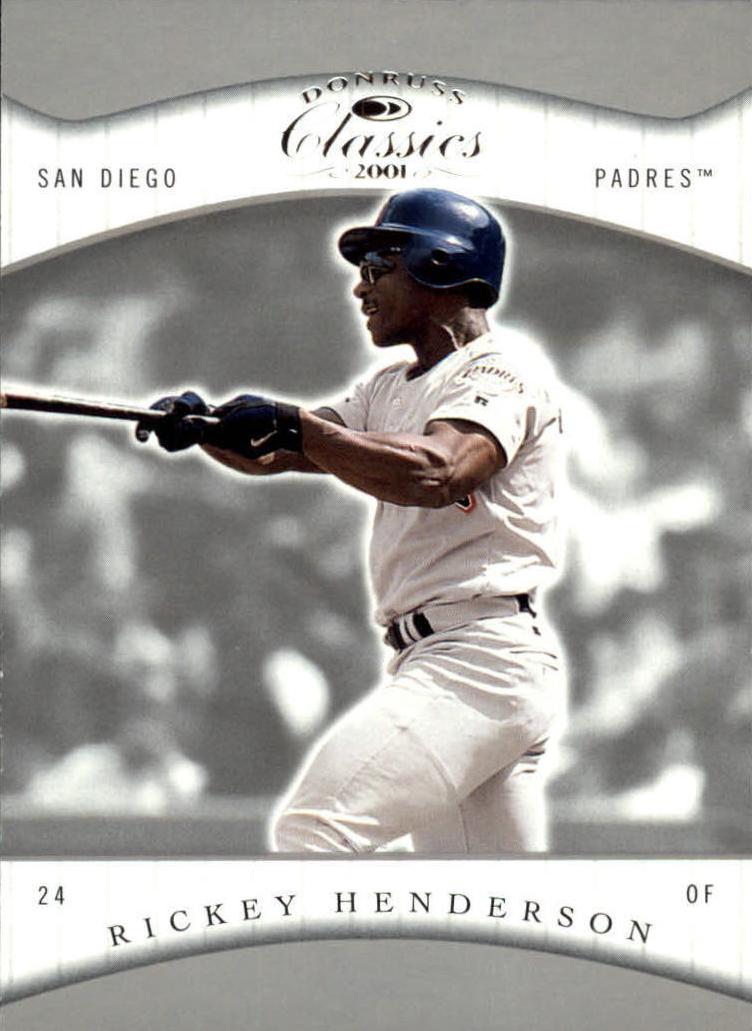 Rickey Henderson #21 Baseball Cards 2001 Donruss Classics