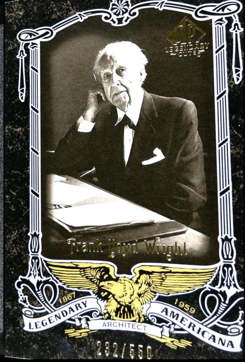Frank Lloyd Wright #LA-30 Baseball Cards 2007 SP Legendary Cuts Americana