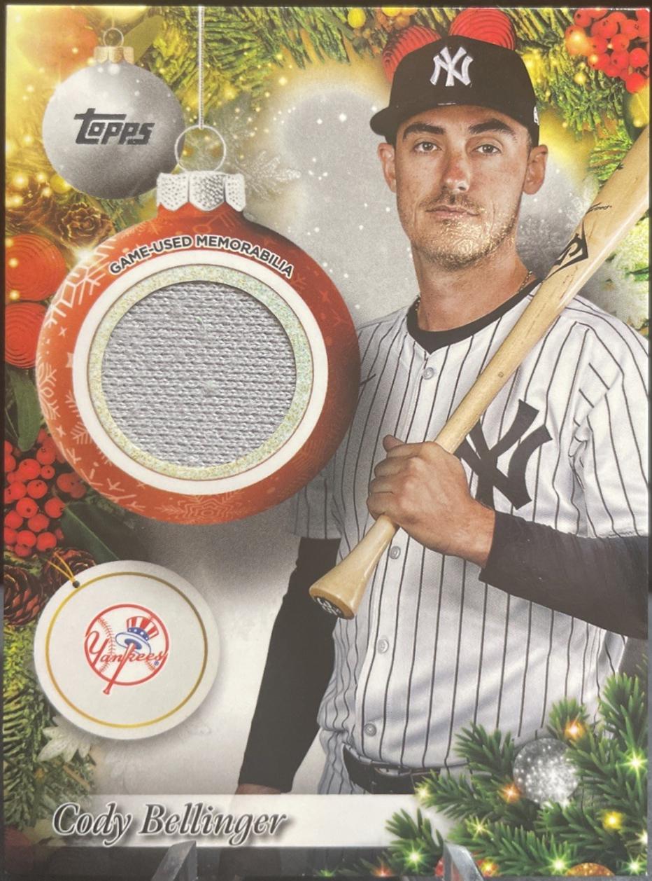 2025 Topps Holiday Player Relic Cody Bellinger #PR-CB card