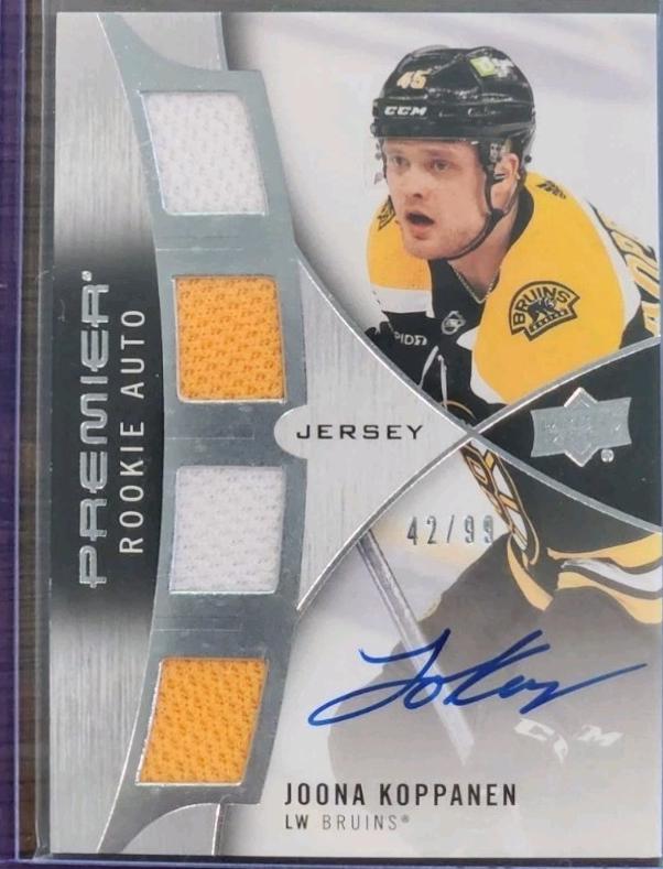 Joona Koppanen #PRA-JK Hockey Cards 2023 Upper Deck Premier Rookie Auto Jersey