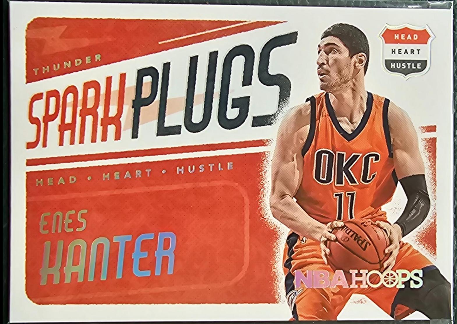 Enes Kanter #4 Basketball Cards 2016 Panini Hoops Spark Plugs