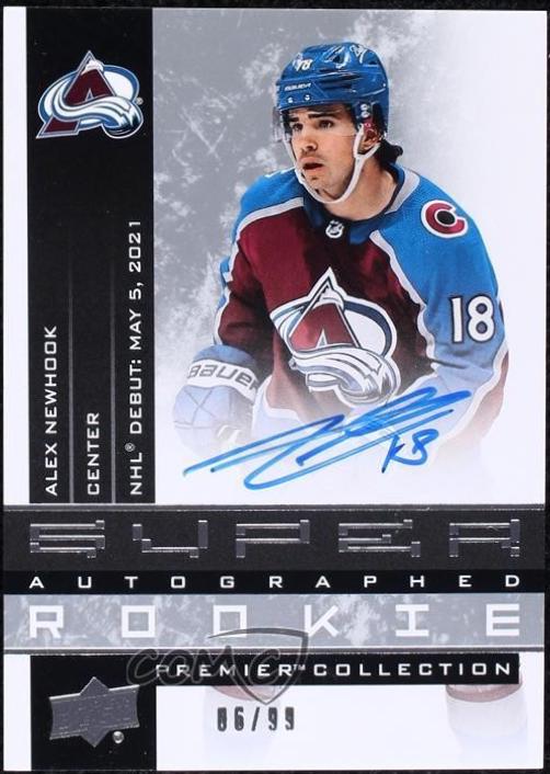 Alex Newhook #AAR-AN 2021 Upper Deck Premier 20th Anniversary Auto Rookie Hockey