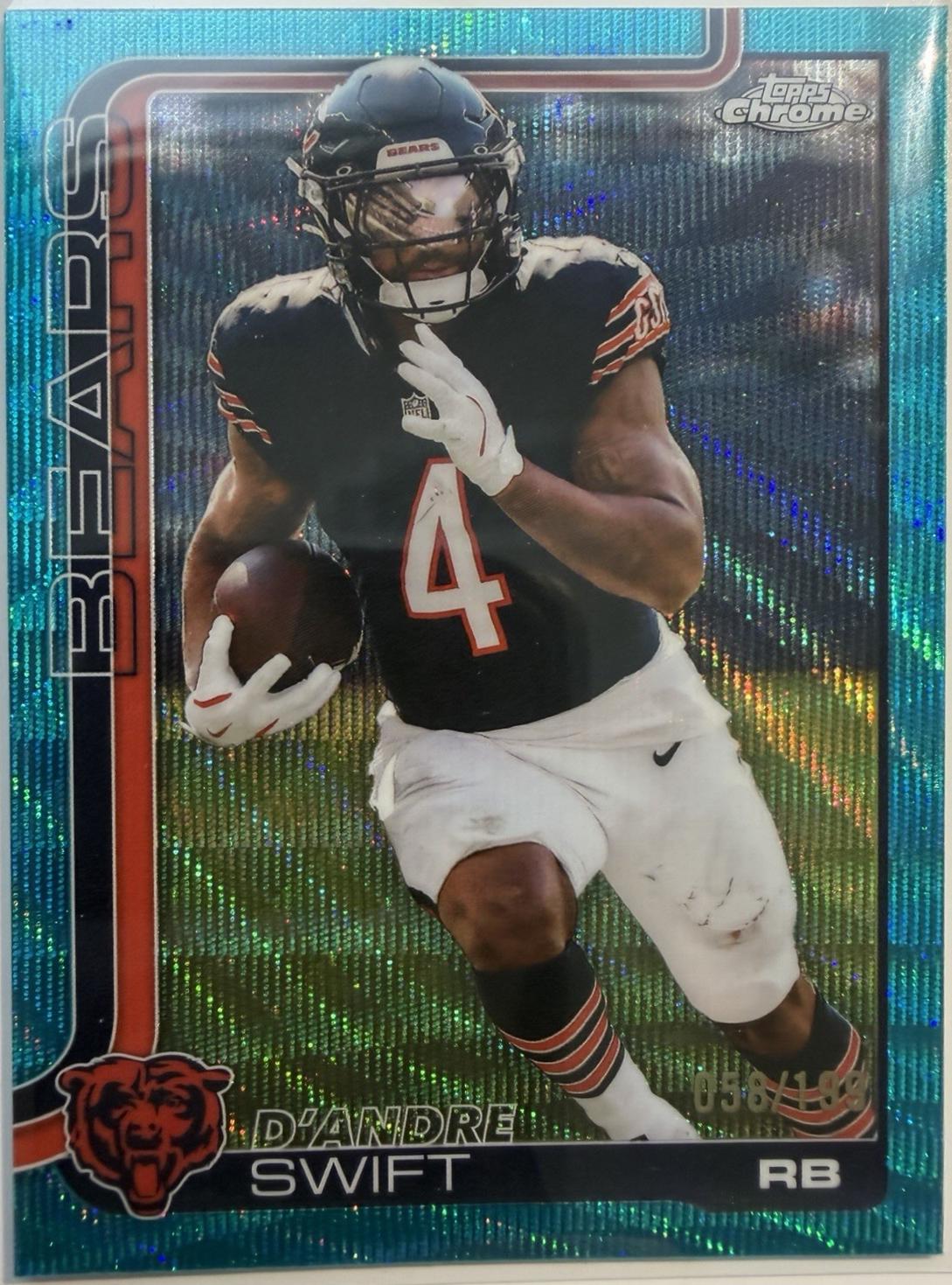 D'Andre Swift [Aqua Wave Refractor] #53