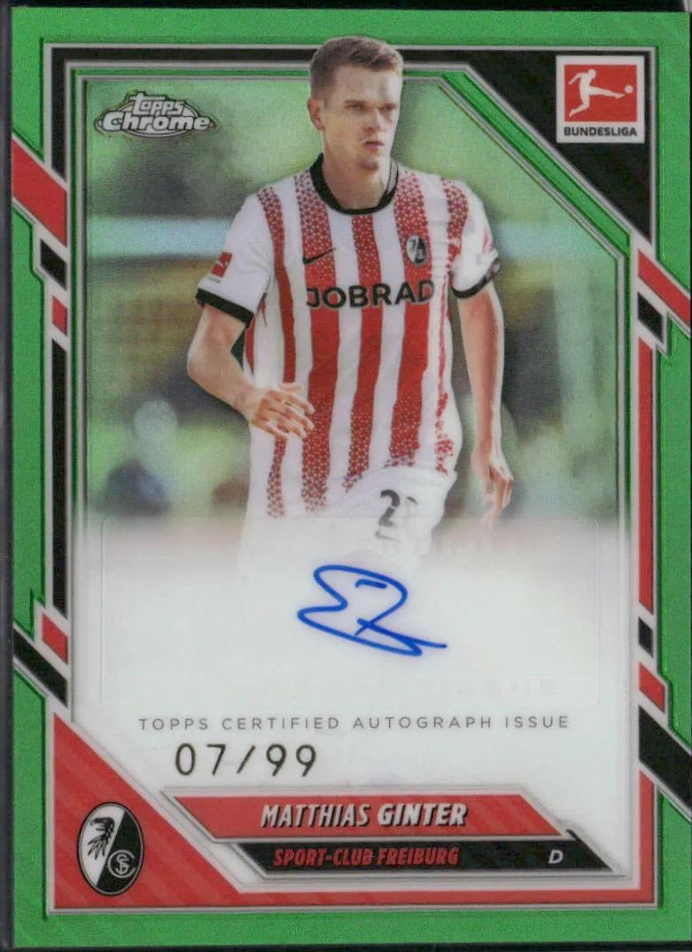 Matthias Ginter #BA-MGI 2025 Topps Chrome Bundesliga Autograph Soccer