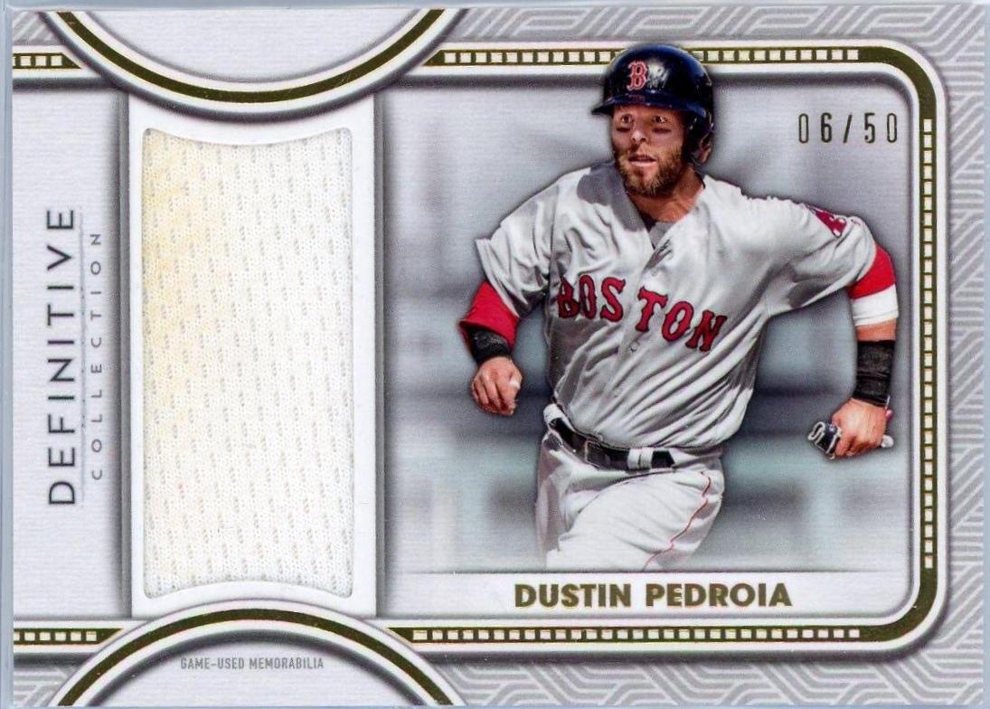 Dustin Pedroia #DJR-DP Baseball Cards 2022 Topps Definitive Jumbo Relic Collection