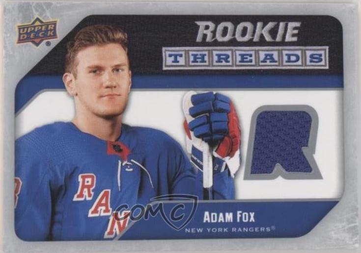 Adam Fox #RT-AF 2021 Upper Deck Retro Rookie Threads Hockey