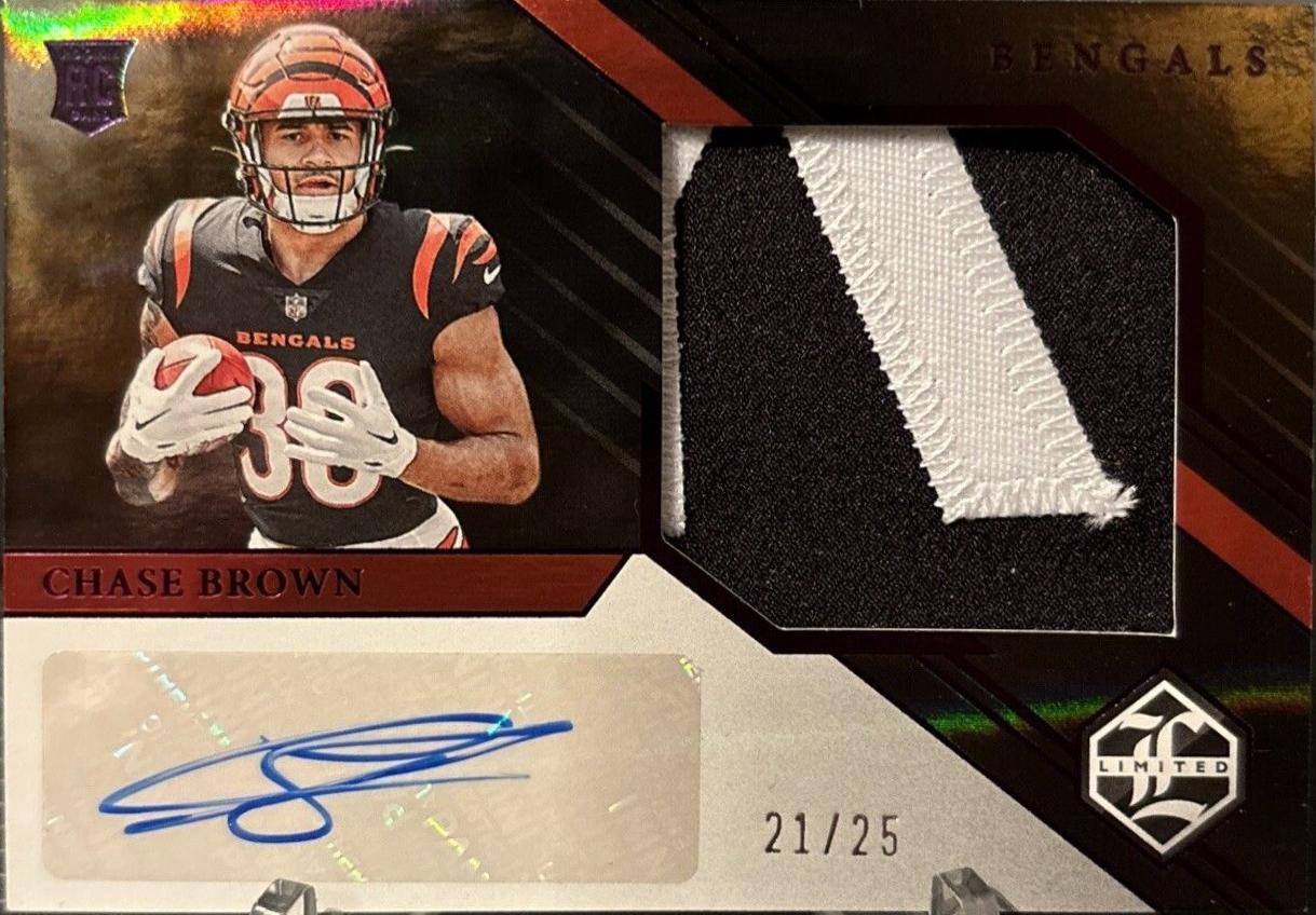 Chase Brown [Amethyst Spotlight Rookie Patch Autograph Jumbo] #147