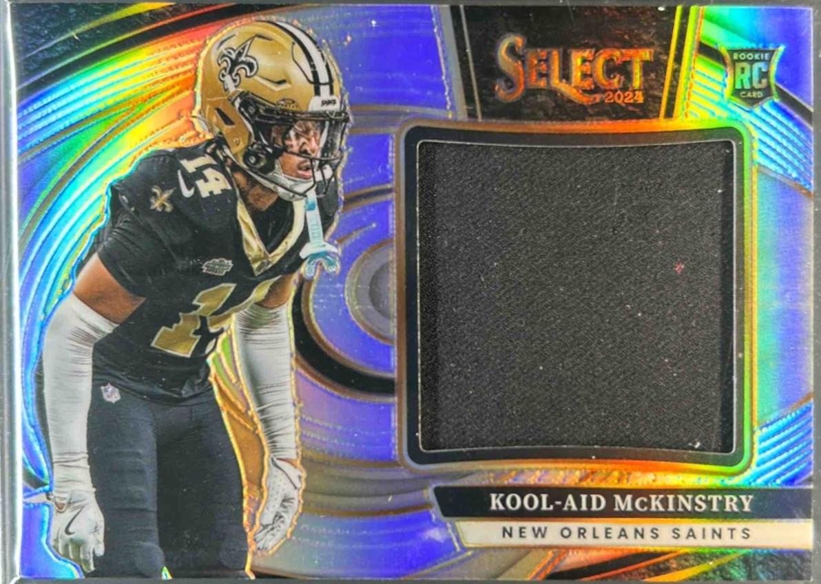 Kool-Aid McKinstry #24 2024 Panini Select Jumbo Rookie Swatch Prizm Football