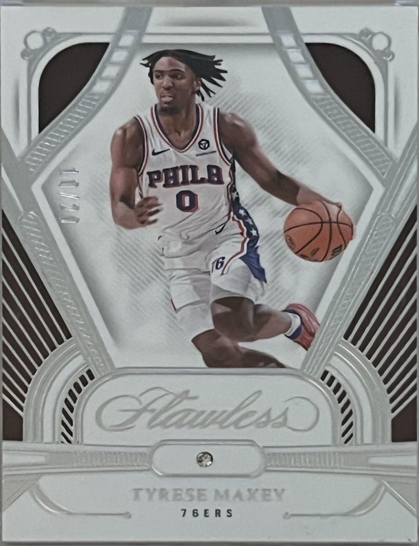 Tyrese Maxey #43 Basketball Cards 2023 Panini Flawless
