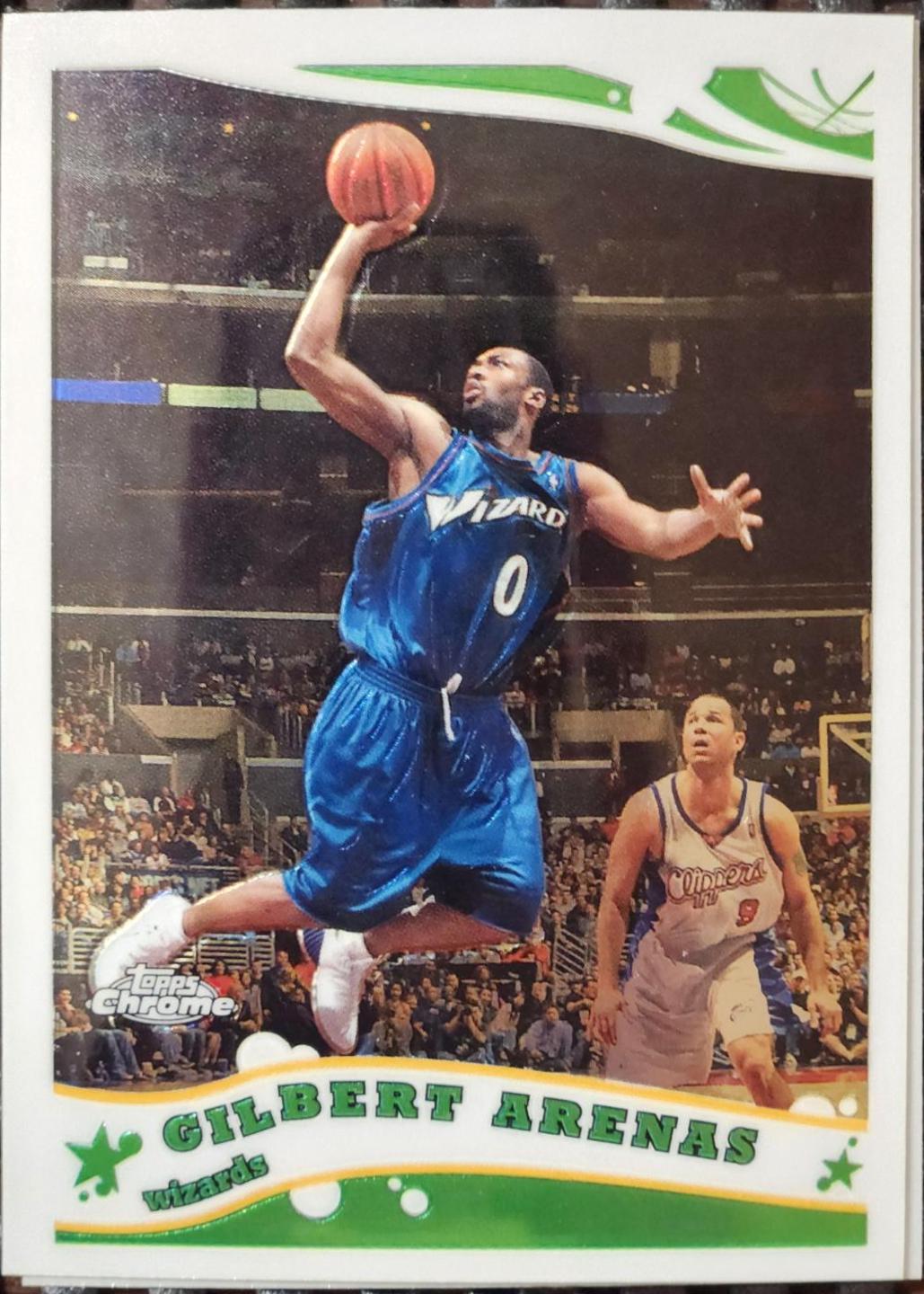 Gilbert Arenas #7 Basketball Cards 2005 Topps Chrome