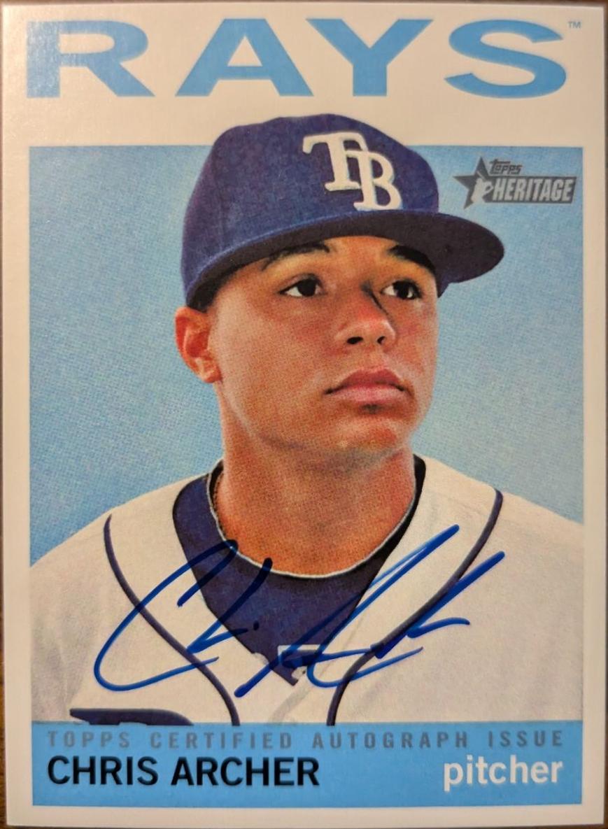 Chris Archer #CA Baseball Cards 2013 Topps Heritage Real One Autographs