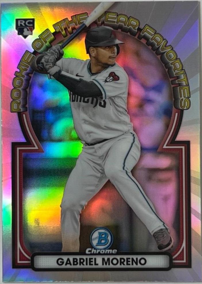 Gabriel Moreno #ROYF-11 Baseball Cards 2023 Bowman Chrome Rookie of the Year Favorites