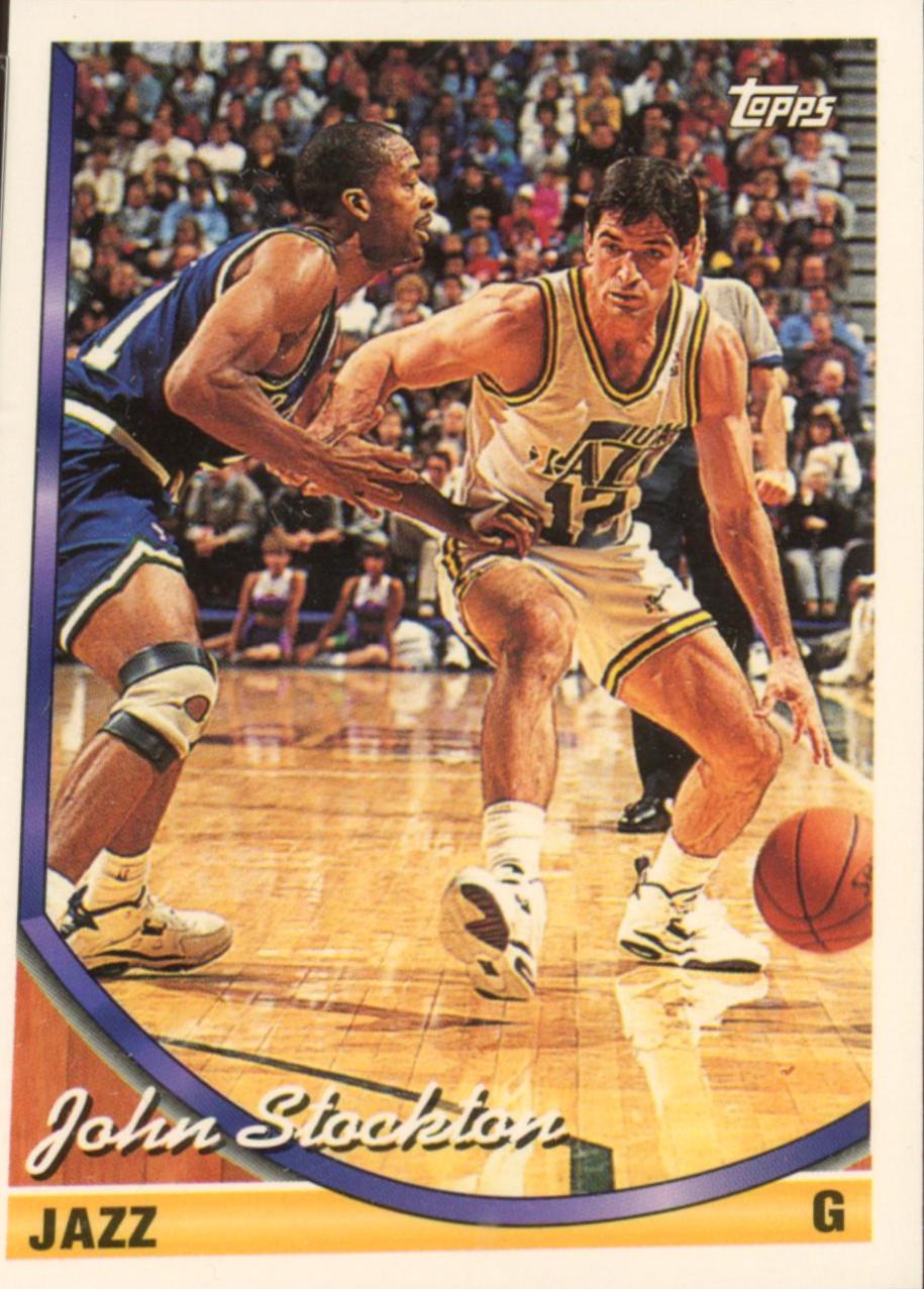 John Stockton #356 Basketball Cards 1993 Topps
