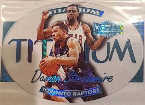 Damon Stoudamire #16 Basketball Cards 1997 Metal Universe Titanium