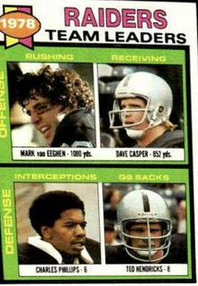 Mark Van Eeghen, Dave Casper, Charles Phillips, Ted Hendricks