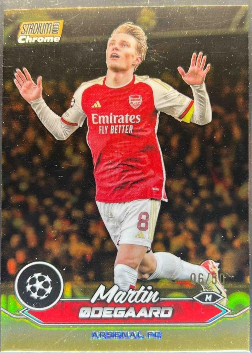 Martin Odegaard #8 2023 Topps Stadium Club Chrome UEFA