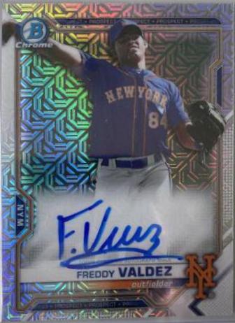 Freddy Valdez #BMA-FV 2021 Bowman Chrome Mega Box Mojo Autographs Baseball