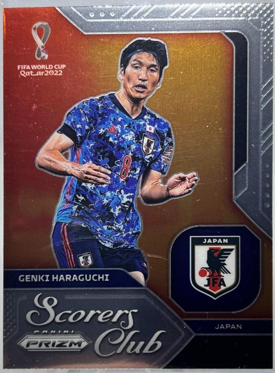 Genki Haraguchi #3 Soccer Cards 2022 Panini Prizm World Cup Scorers Club