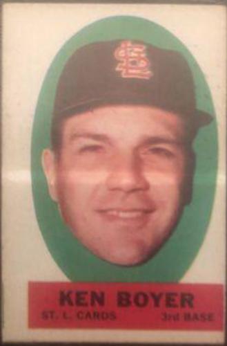 Ken Boyer Baseball Cards 1963 Topps Peel Offs