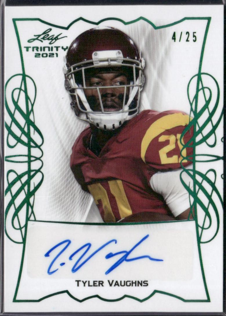 Tyler Vaughns #TPA-TV1 2021 Leaf Trinity Portrait Autographs Football
