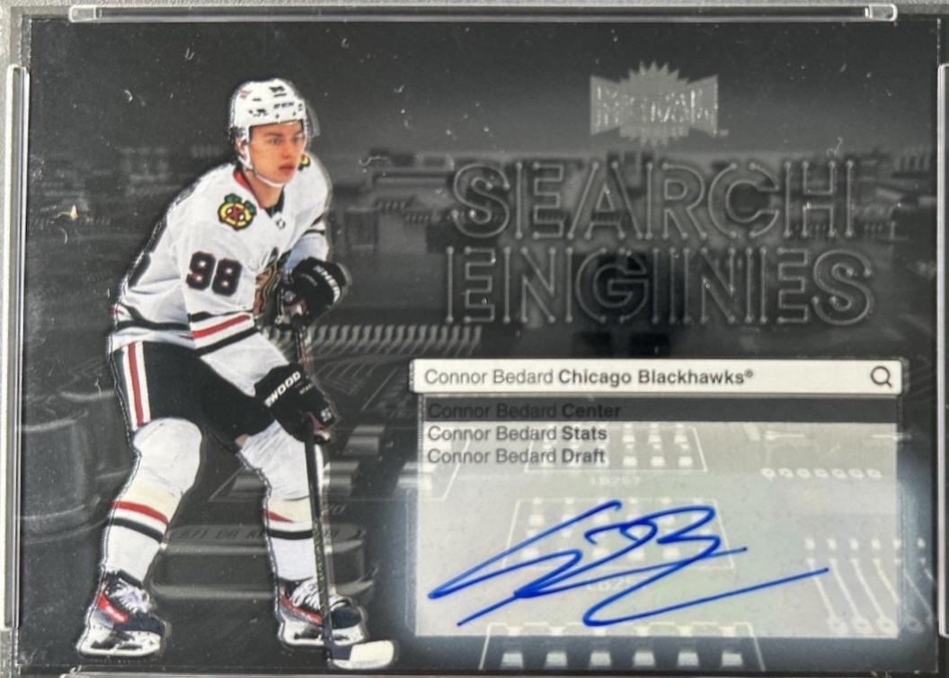 Connor Bedard #ST-9 2024 Skybox Metal Universe Search Engines Autograph Hockey