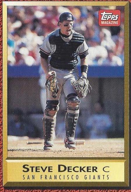Steve Decker #TM55 1991 Topps Magazine Perforated Baseball