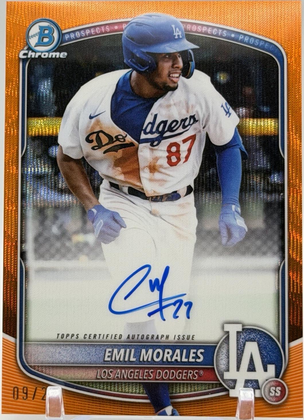 Emil Morales [Orange Wave Refractor] #CPA-EMO