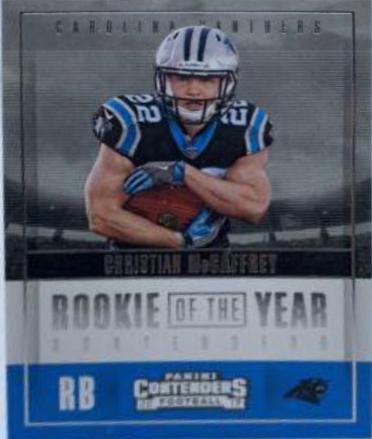 Christian McCaffrey #RY-8 Football Cards 2017 Panini Contenders Rookie of the Year