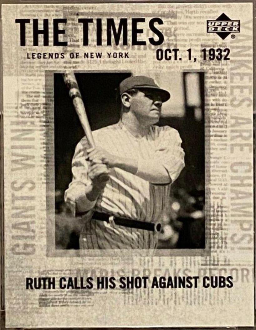 Babe Ruth #173 2001 Upper Deck Legends Of Ny Baseball