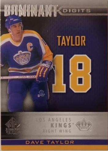 Dave Taylor #DD-22 Hockey Cards 2020 SP Signature Edition Legends Dominant Digits