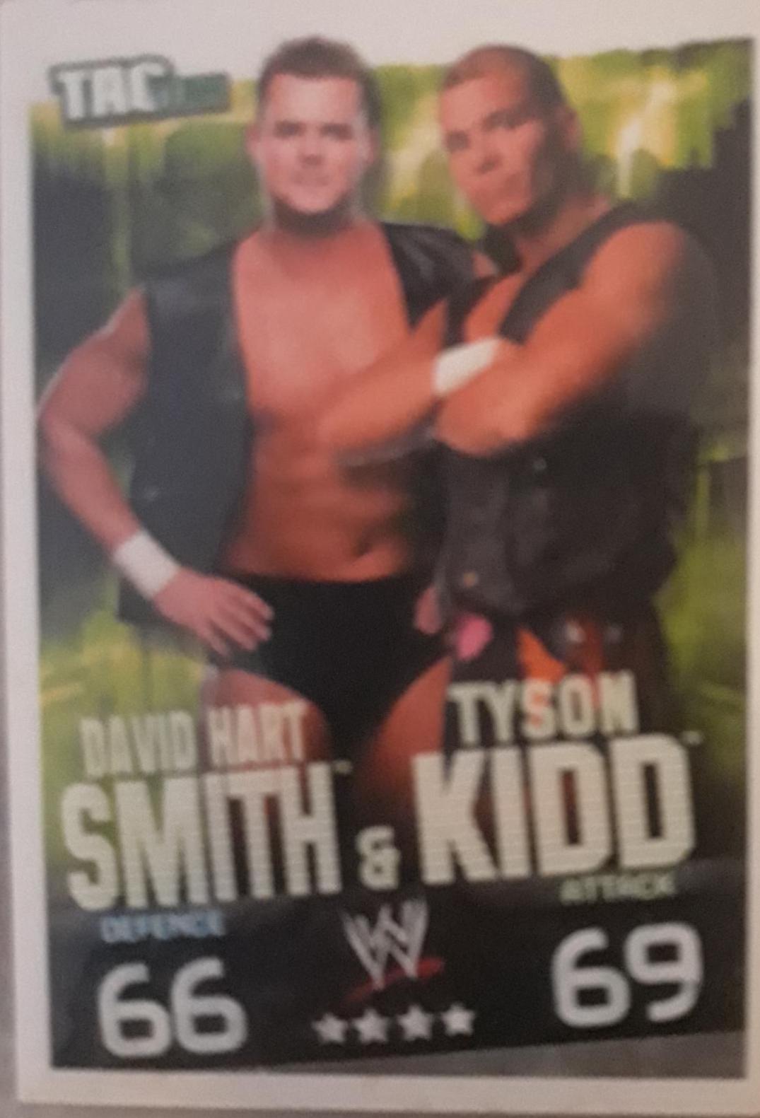 David Hart Smith, Tyson Kidd Wrestling Cards 2009 Topps WWE Slam Attax