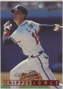 Chipper Jones #347 Baseball Cards 1995 Ultra
