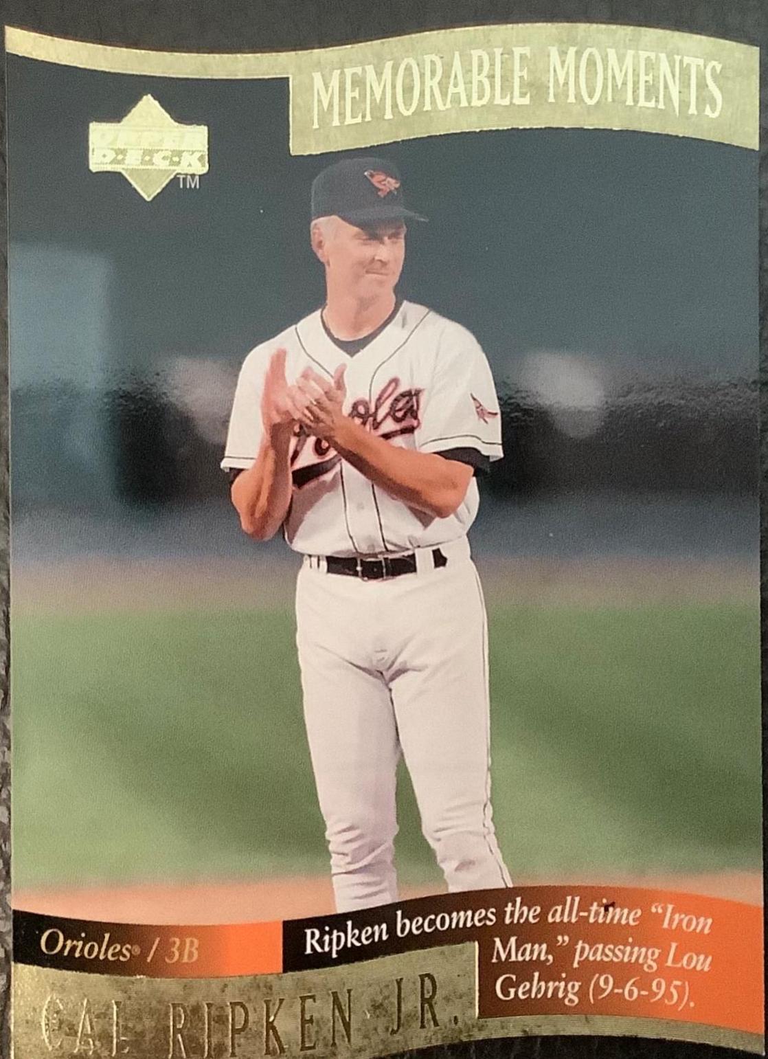 Cal Ripken Jr #3 Baseball Cards 1997 Upper Deck Memorable Moments