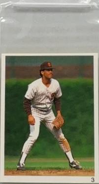 Roberto Alomar #3 Baseball Cards 1991 Red Foley Sticker Book Hand Cut