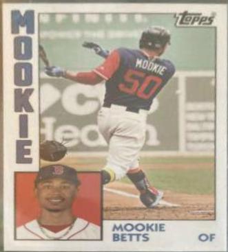 Mookie Betts #115 Baseball Cards 2017 Topps Throwback Thursday