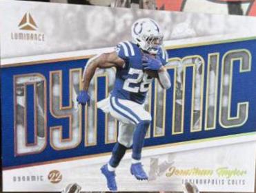 Jonathan Taylor #DYN-JTA Football Cards 2022 Panini Luminance Dynamic