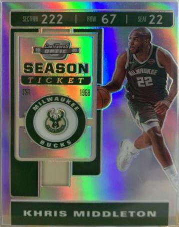 Khris Middleton #20 2019-20 Panini Contenders Optic Basketball