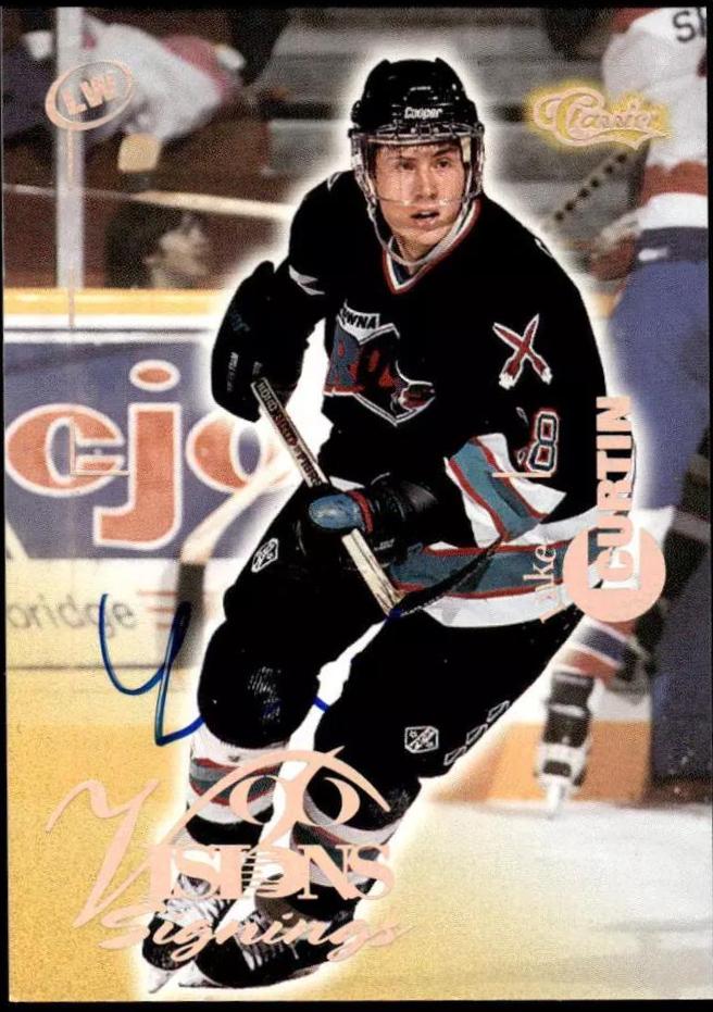 Luke Curtin #64 Hockey Cards 1996 Classic Visions Signings