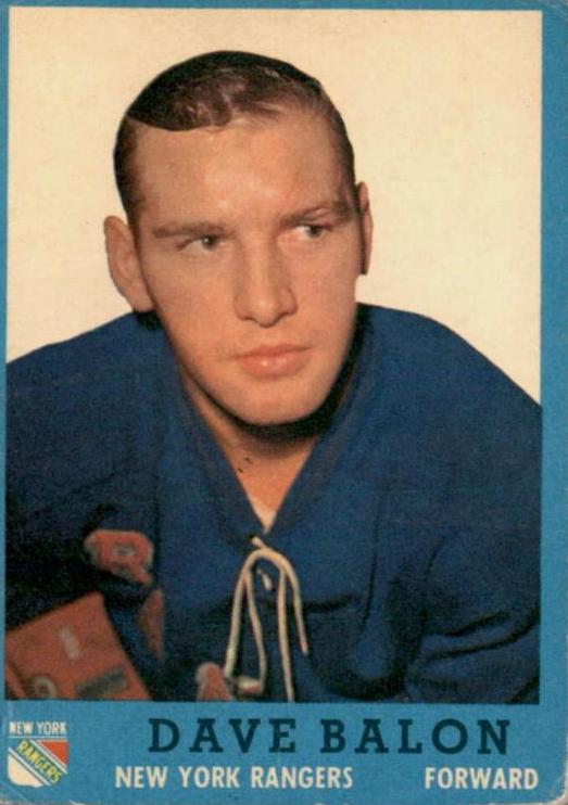 Dave Balon #56 Hockey Cards 1962 Topps