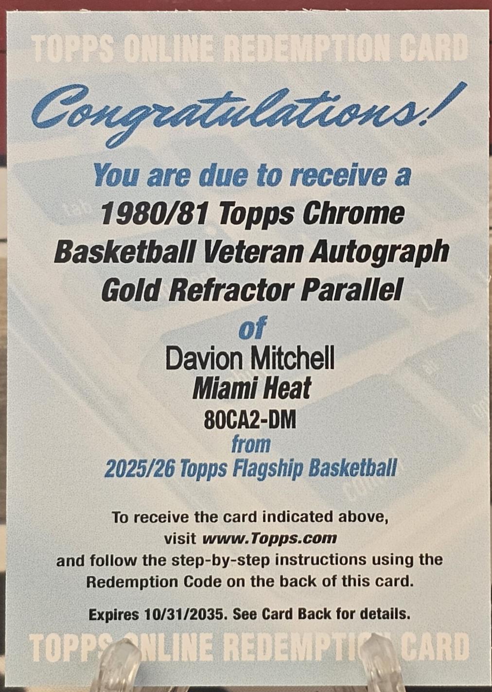 Davion Mitchell #80CA2-DM