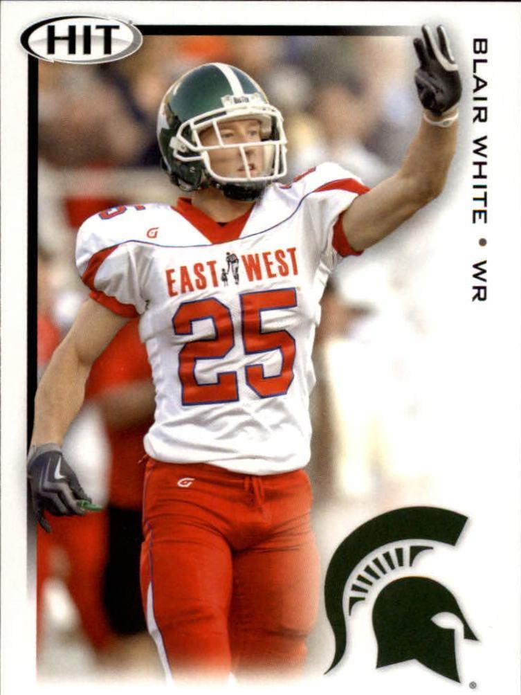 Blair White #10 Football Cards 2010 Sage Hit