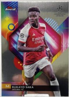 Bukayo Saka #10 2023 Topps Finest UEFA Club