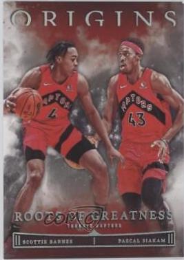 Scottie Barnes, Pascal Siakam #7 Basketball Cards 2022 Panini Origins Roots Of Greatness