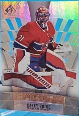 Carey Price #P-31 Hockey Cards 2021 SP Game Used Purity
