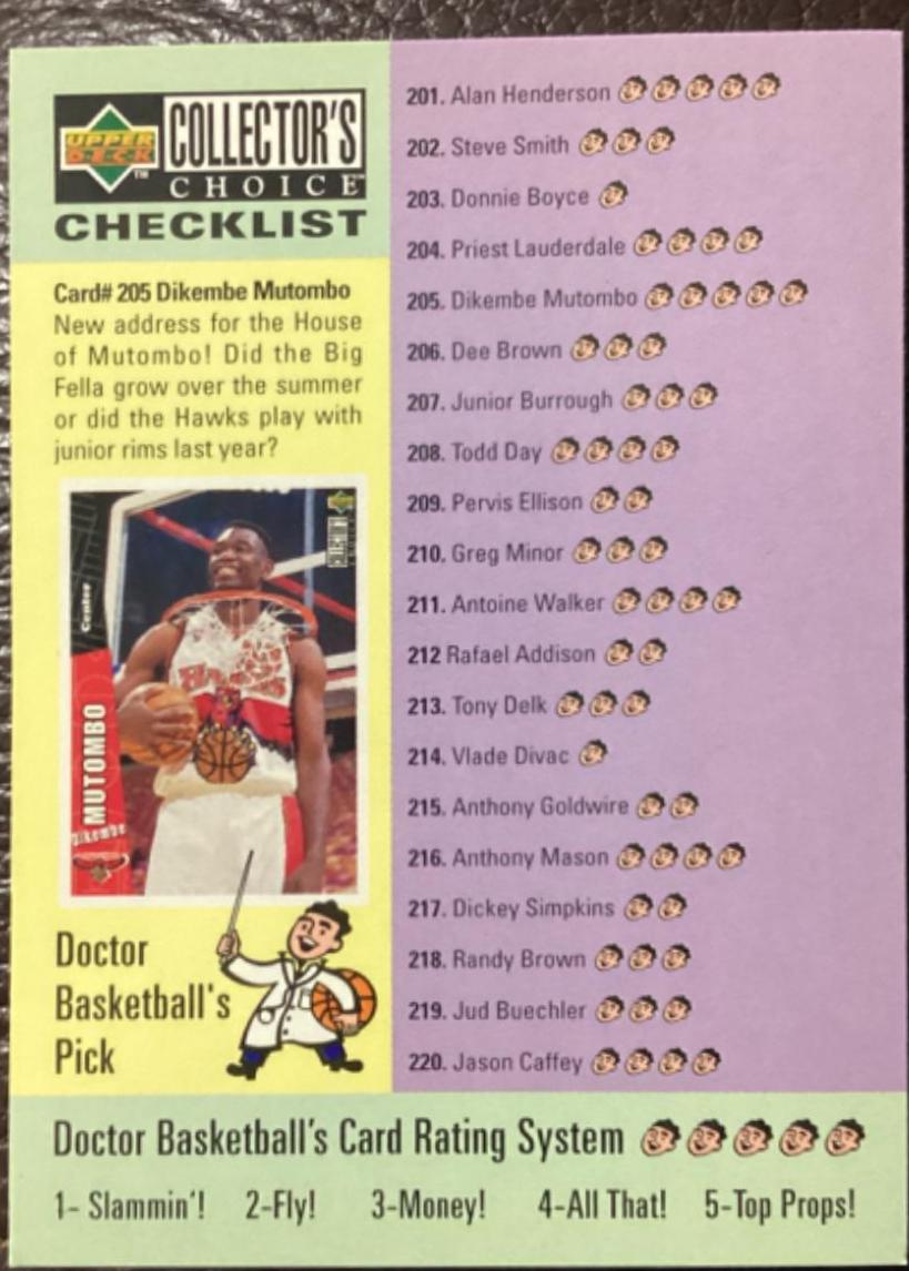 Scottie Pippen Checklist #396 Basketball Cards 1996 Collector's Choice