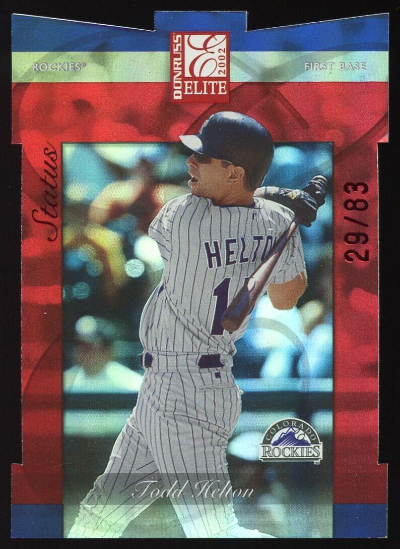 Todd Helton #9 Baseball Cards 2002 Donruss Elite