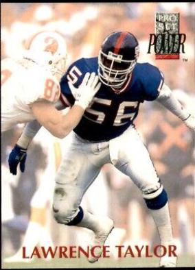 Lawrence Taylor #56 1992 Pro Set Power Football