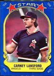 Carney Lansford #12 Baseball Cards 1981 Fleer Star Stickers