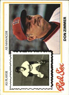 Don Zimmer #63 Baseball Cards 1978 Topps
